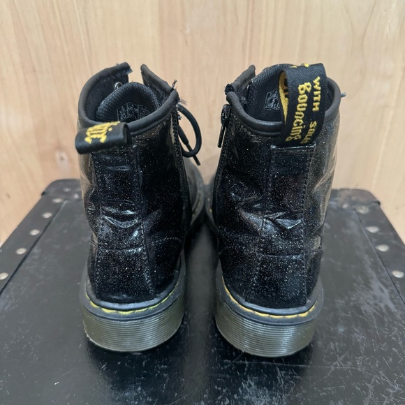 Dr. Martens 1460 Glitter J Boots Size 5 Lace Up Black Combat Boots Women's - Picture 6 of 15